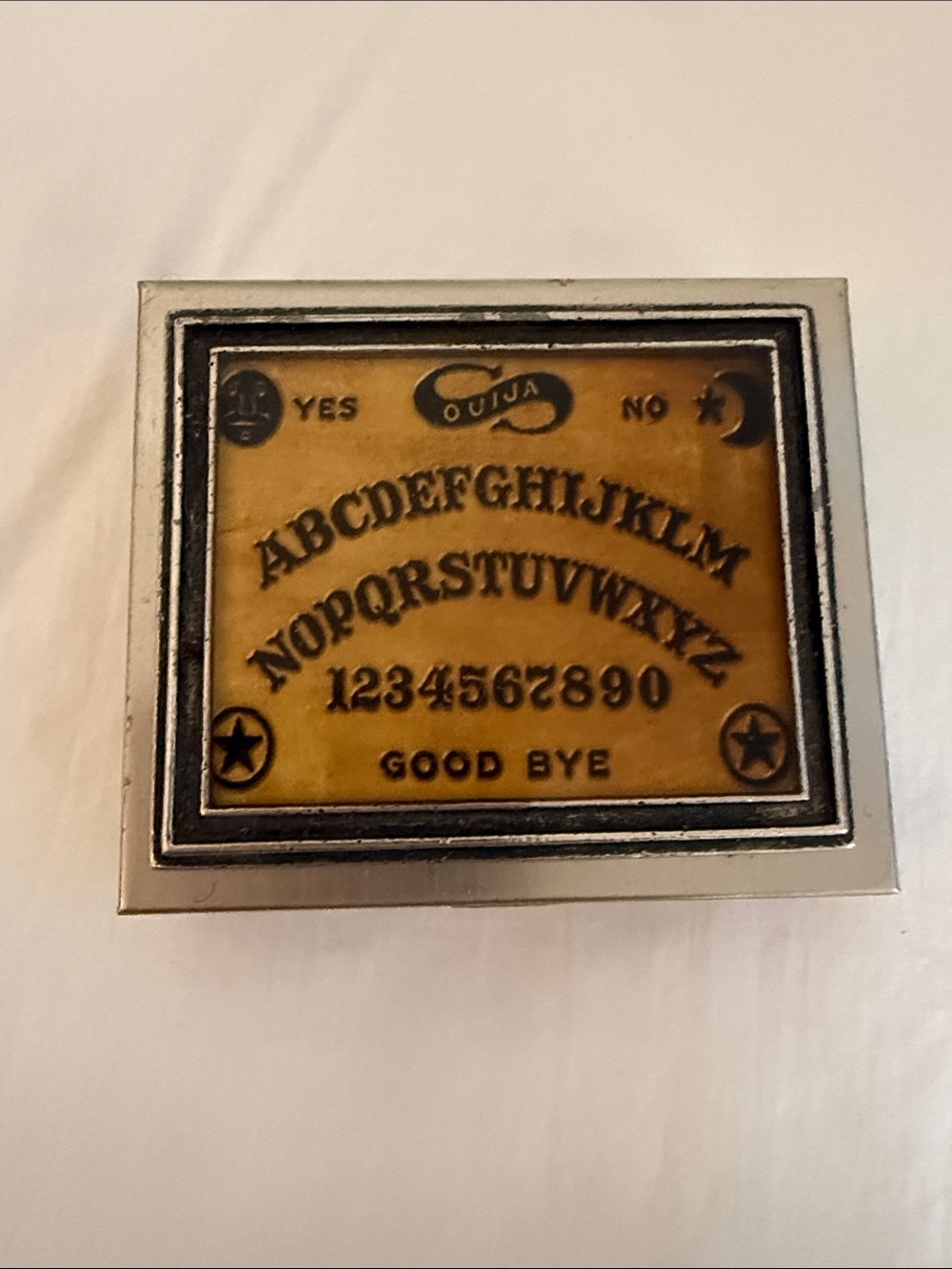 Ouija Board Accent Box - Yellow & Black